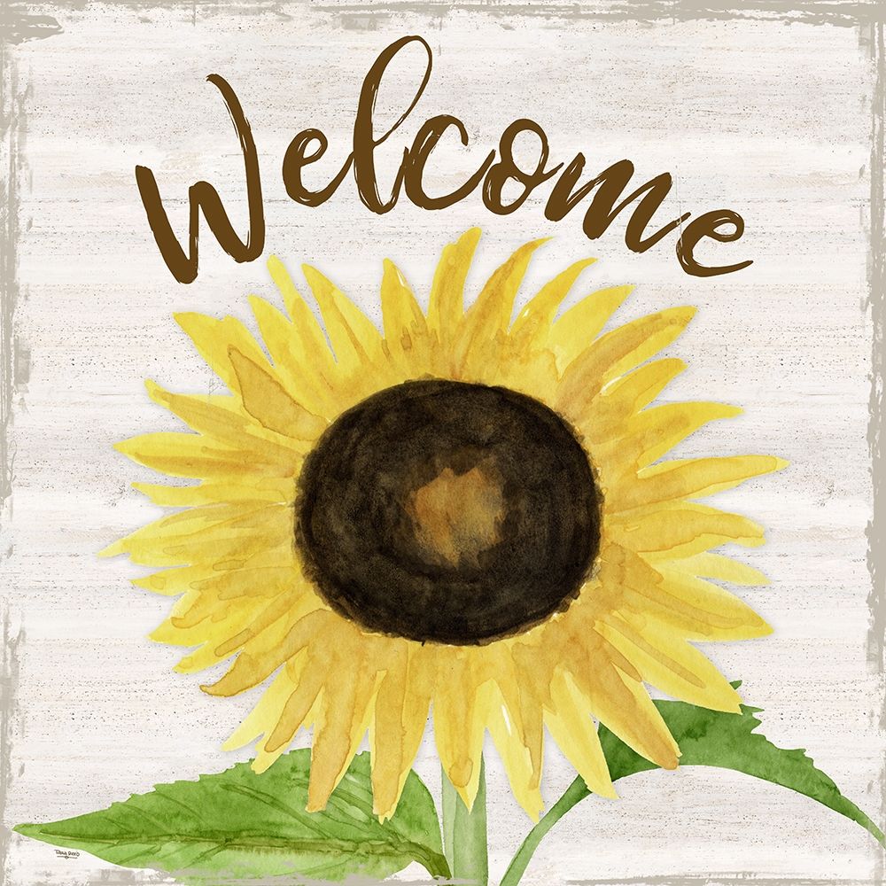 Fall Sunflower sentiment IV-Welcome art print by Tara Reed for $57.95 CAD
