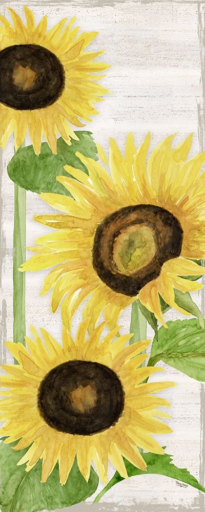 Fall Sunflowers panel I art print by Tara Reed for $57.95 CAD
