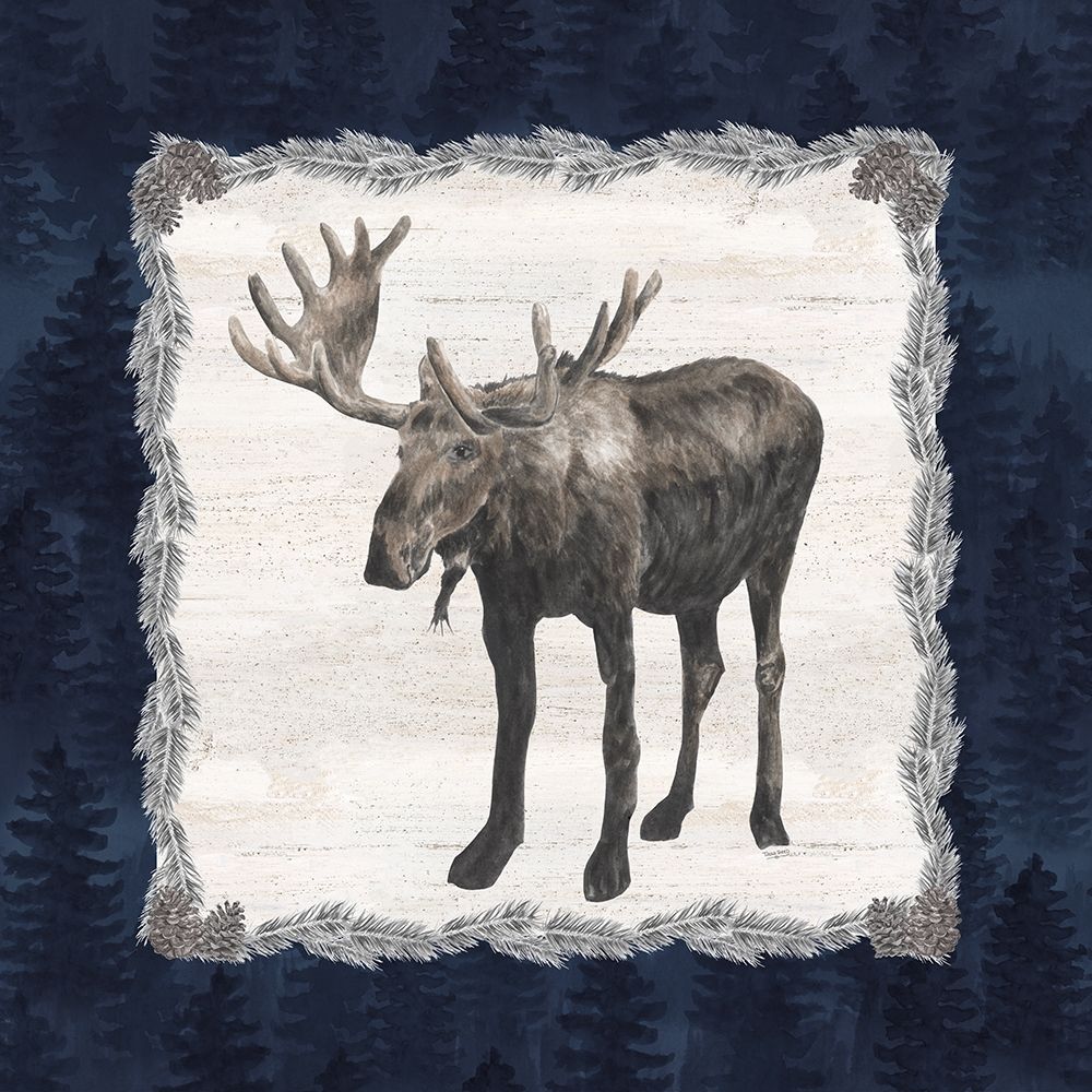 Blue Cliff Mountains IV-Moose art print by Tara Reed for $57.95 CAD