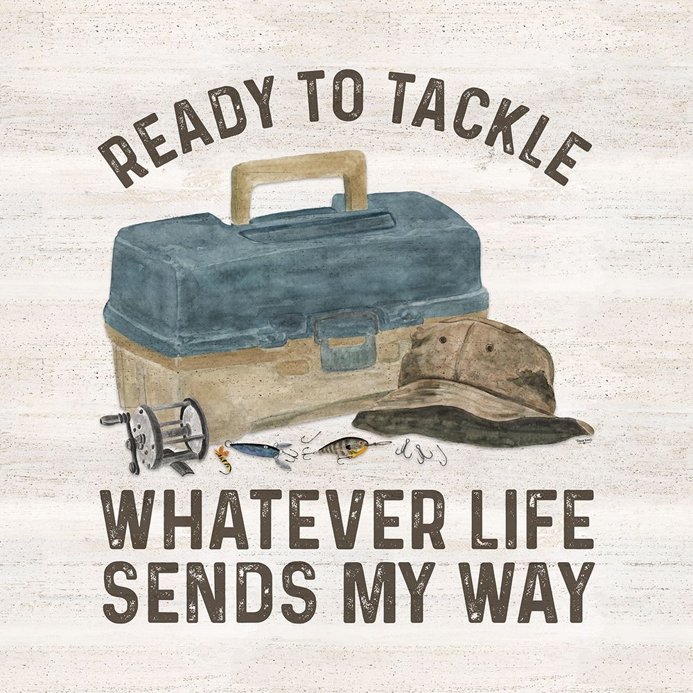 Less Talk More Fishing III-Tackle art print by Tara Reed for $57.95 CAD
