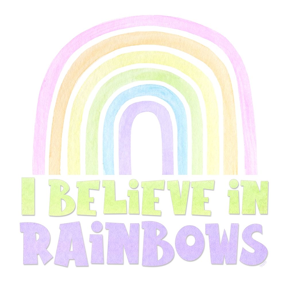 Pastel Rainbows I-Believe art print by Tara Reed for $57.95 CAD