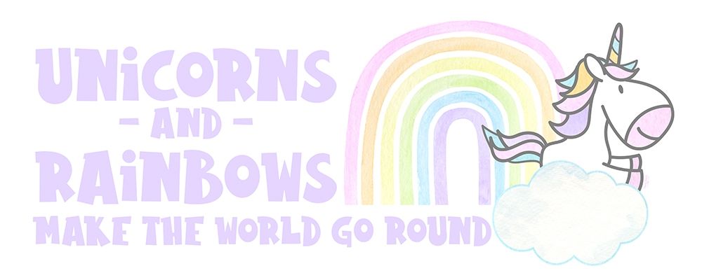 Pastel Rainbows panel II-Unicorns art print by Tara Reed for $57.95 CAD
