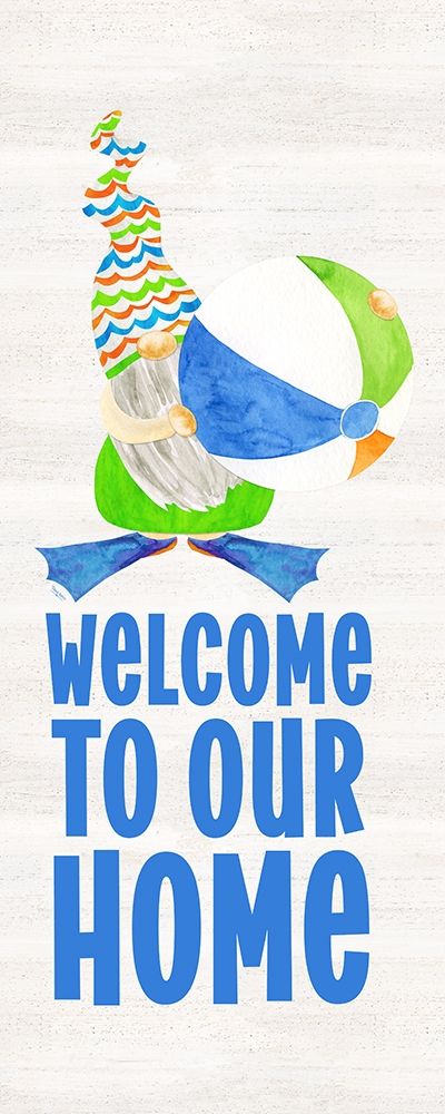 Gnomes of Summer vertical II-Welcome art print by Tara Reed for $57.95 CAD