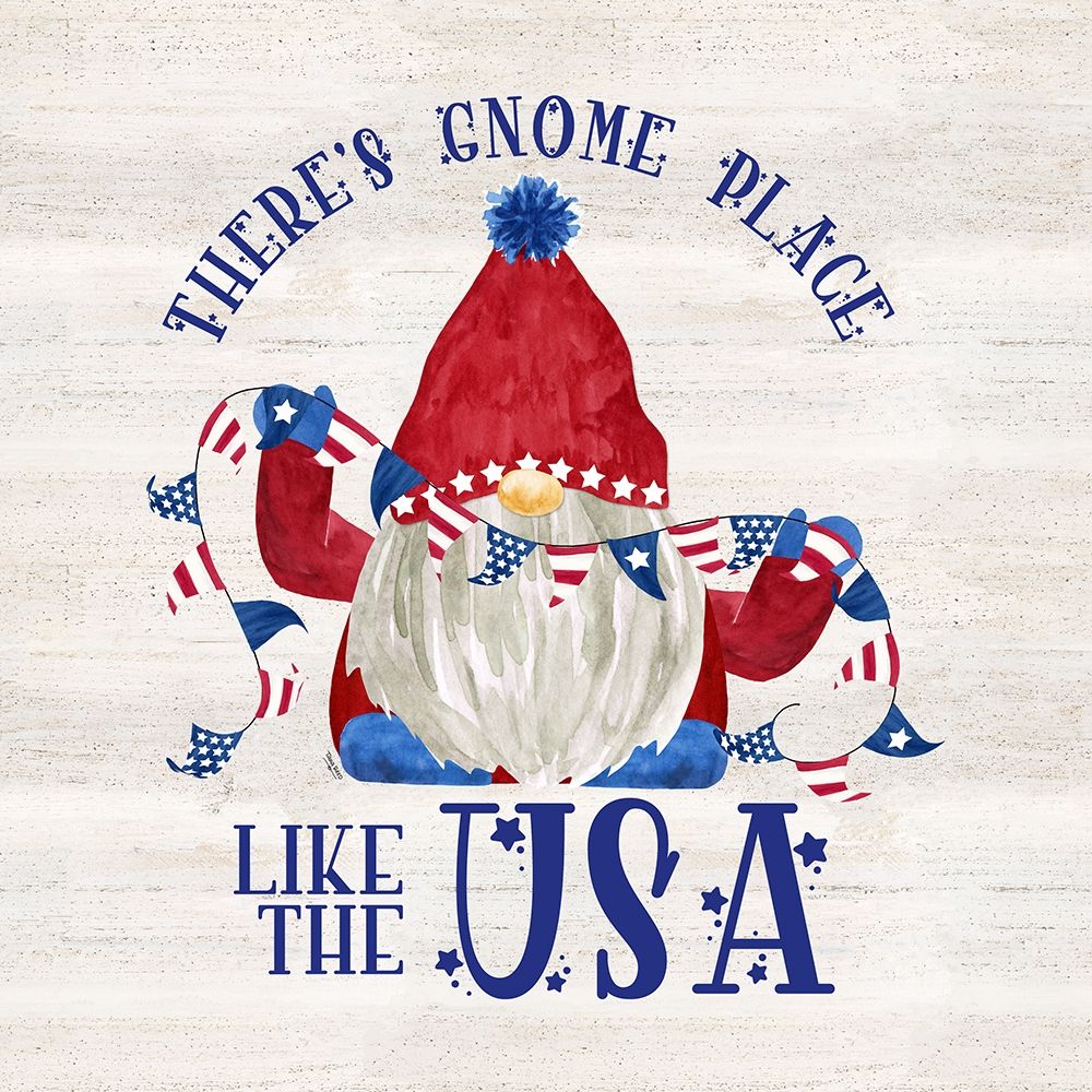 Patriotic Gnomes III-USA art print by Tara Reed for $57.95 CAD