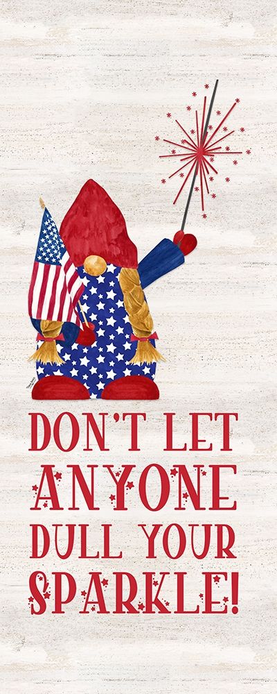 Patriotic Gnomes vertical I-Sparkle art print by Tara Reed for $57.95 CAD