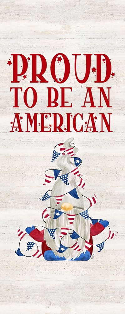 Patriotic Gnomes vertical II-American art print by Tara Reed for $57.95 CAD