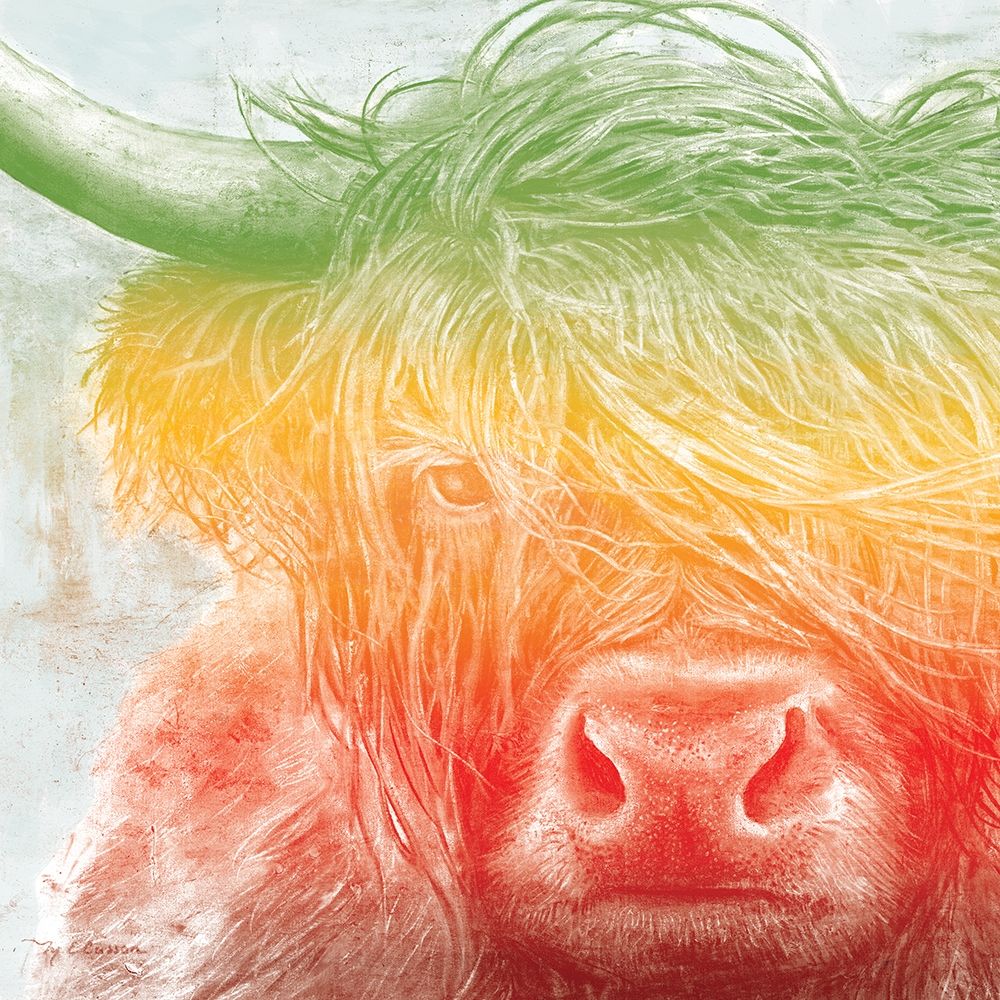 Norwegian Bison rainbow art print by Marie-Elaine Cusson for $57.95 CAD