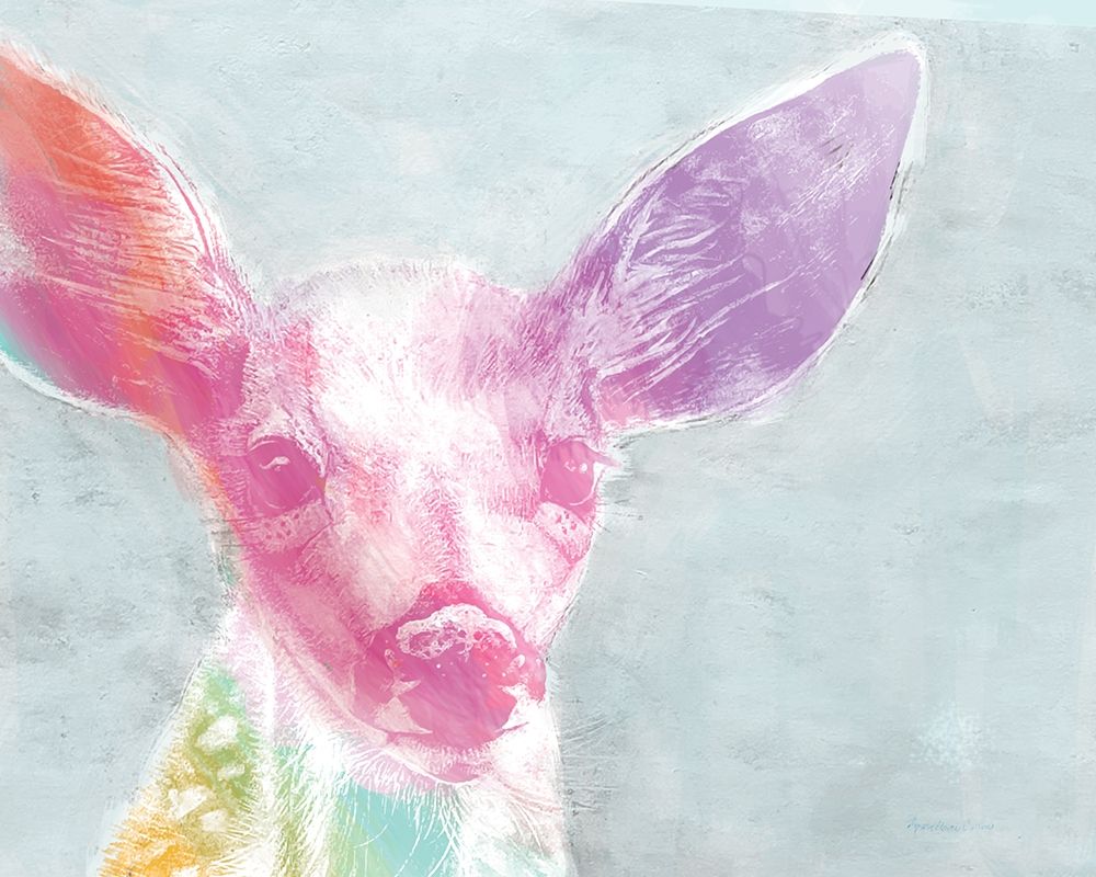 Portrait of a Fawn rainbow art print by Marie-Elaine Cusson for $57.95 CAD