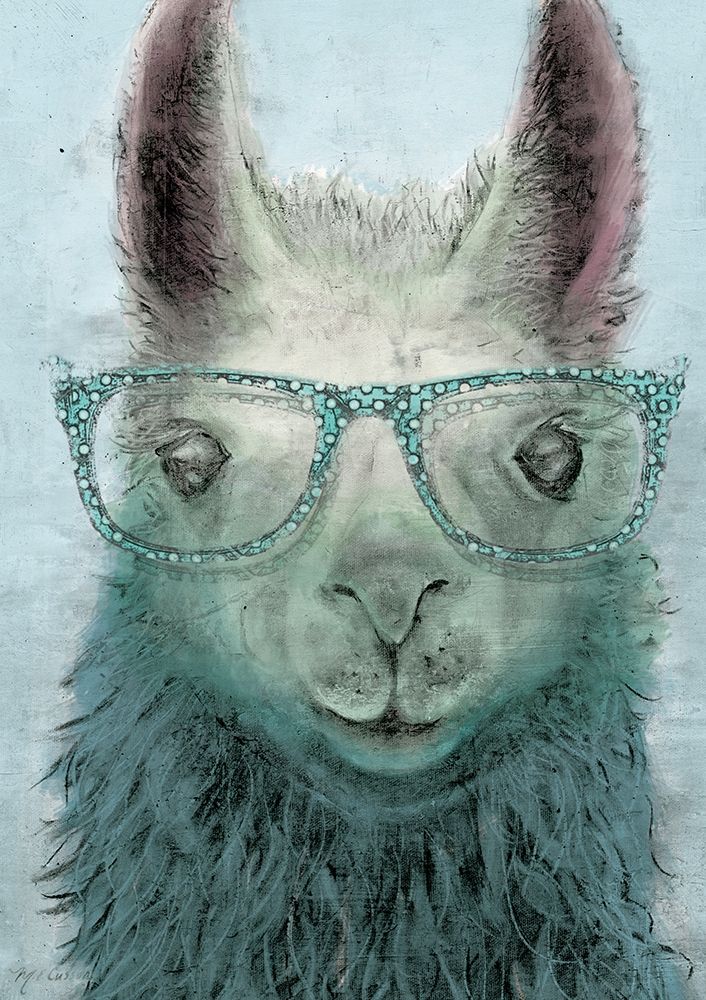 Colorful Llama panel I art print by Marie-Elaine Cusson for $57.95 CAD