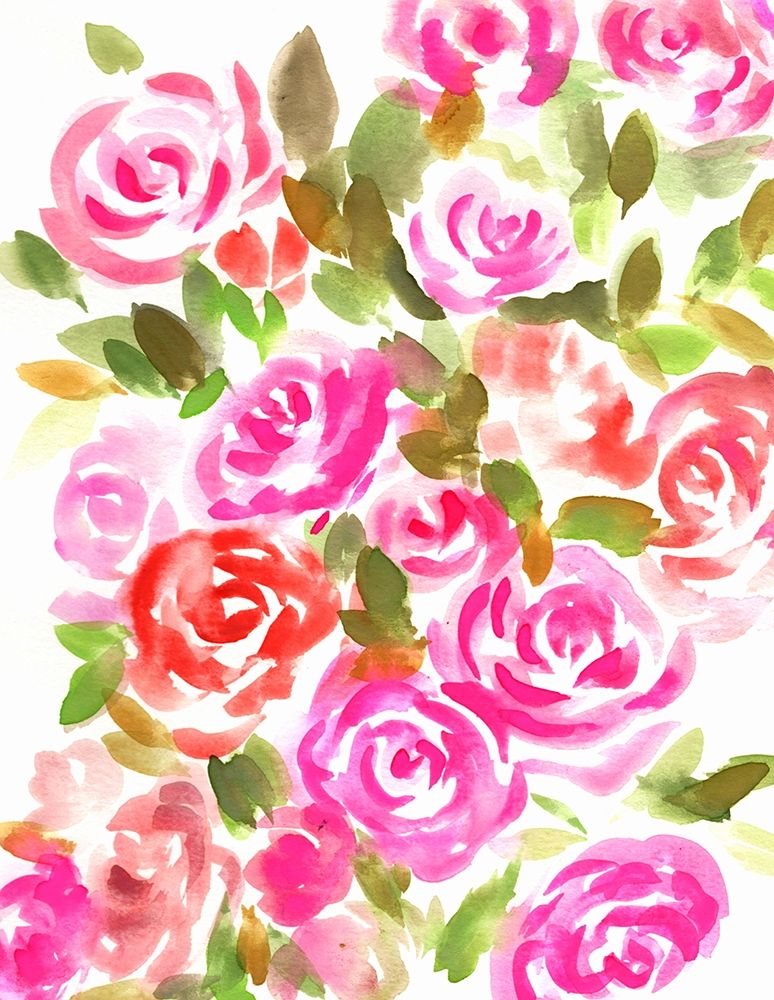 Bunches of Pink Portrait art print by Marcy Chapman for $57.95 CAD