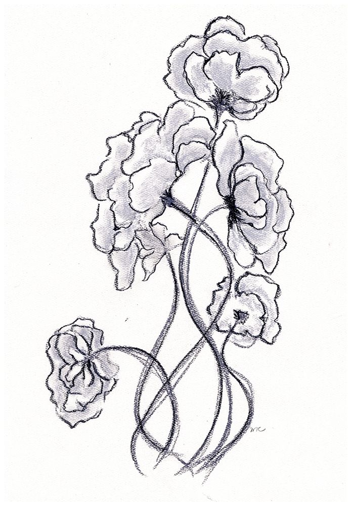 Blossoming Gray I art print by Marcy Chapman for $57.95 CAD
