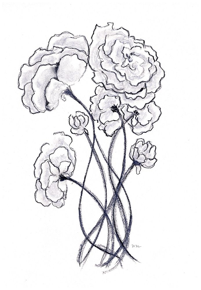 Blossoming Gray II art print by Marcy Chapman for $57.95 CAD