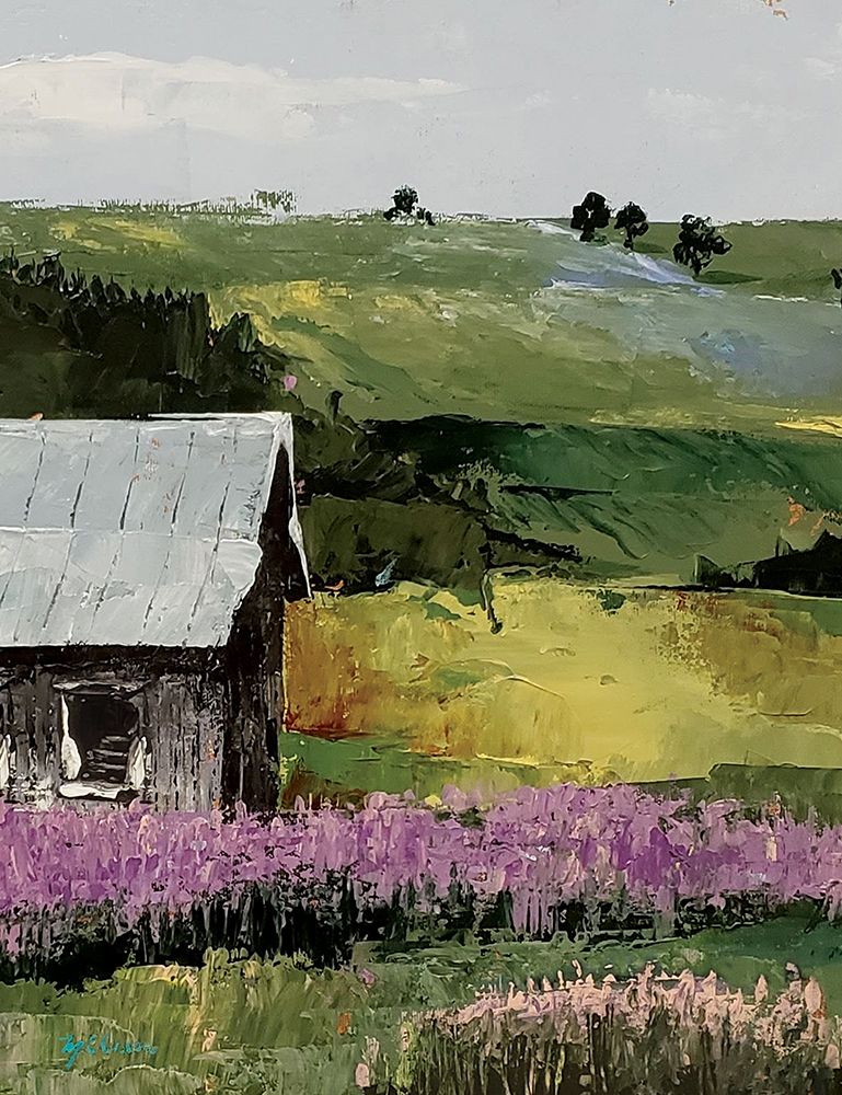 Flower Field portrait  I art print by Marie-Elaine Cusson for $57.95 CAD