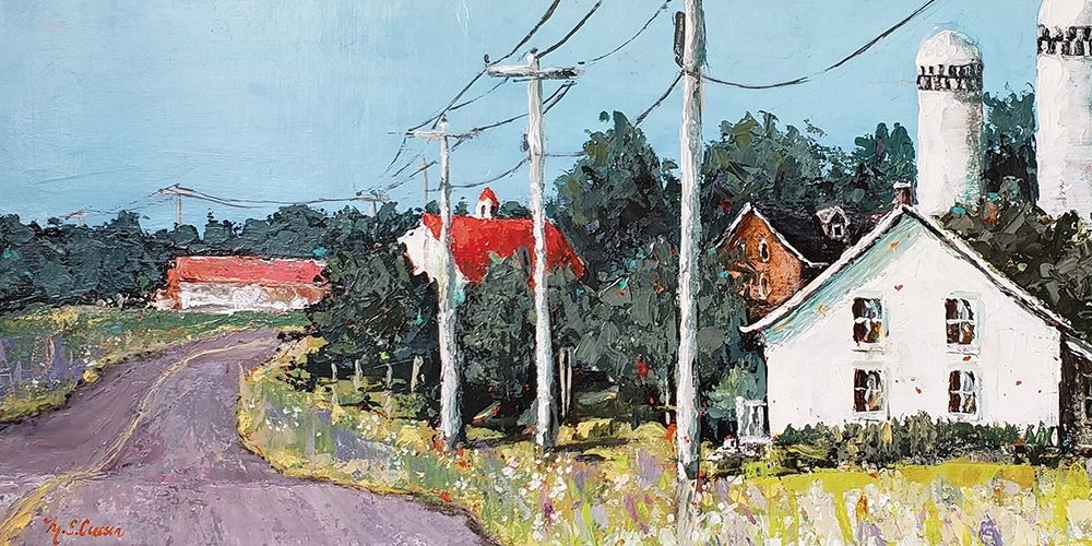 Country Road Farm art print by Marie-Elaine Cusson for $57.95 CAD