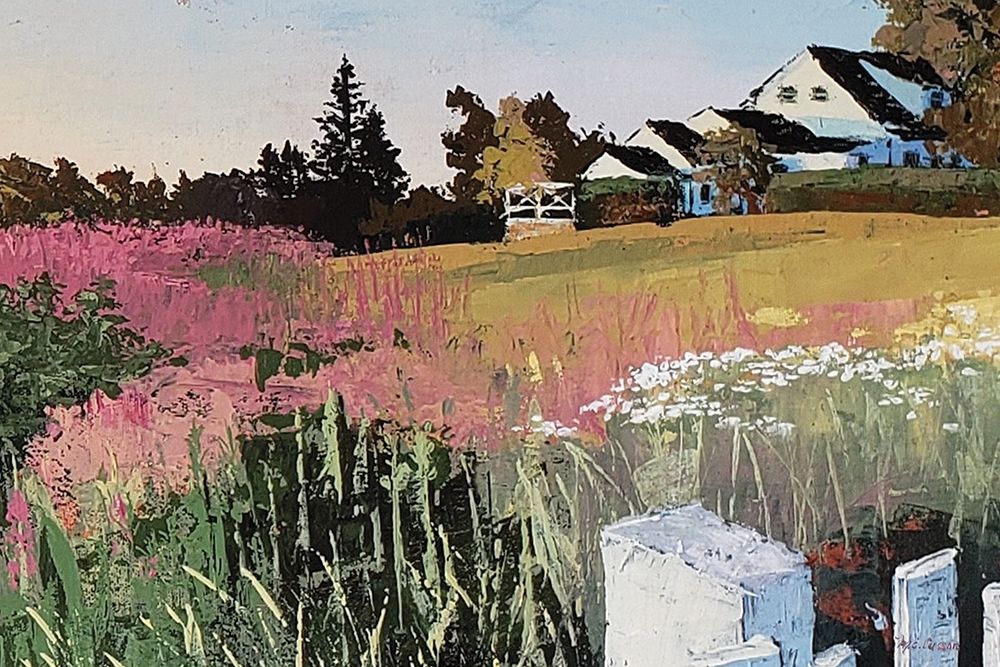 Farmyard Landscape  III art print by Marie-Elaine Cusson for $57.95 CAD