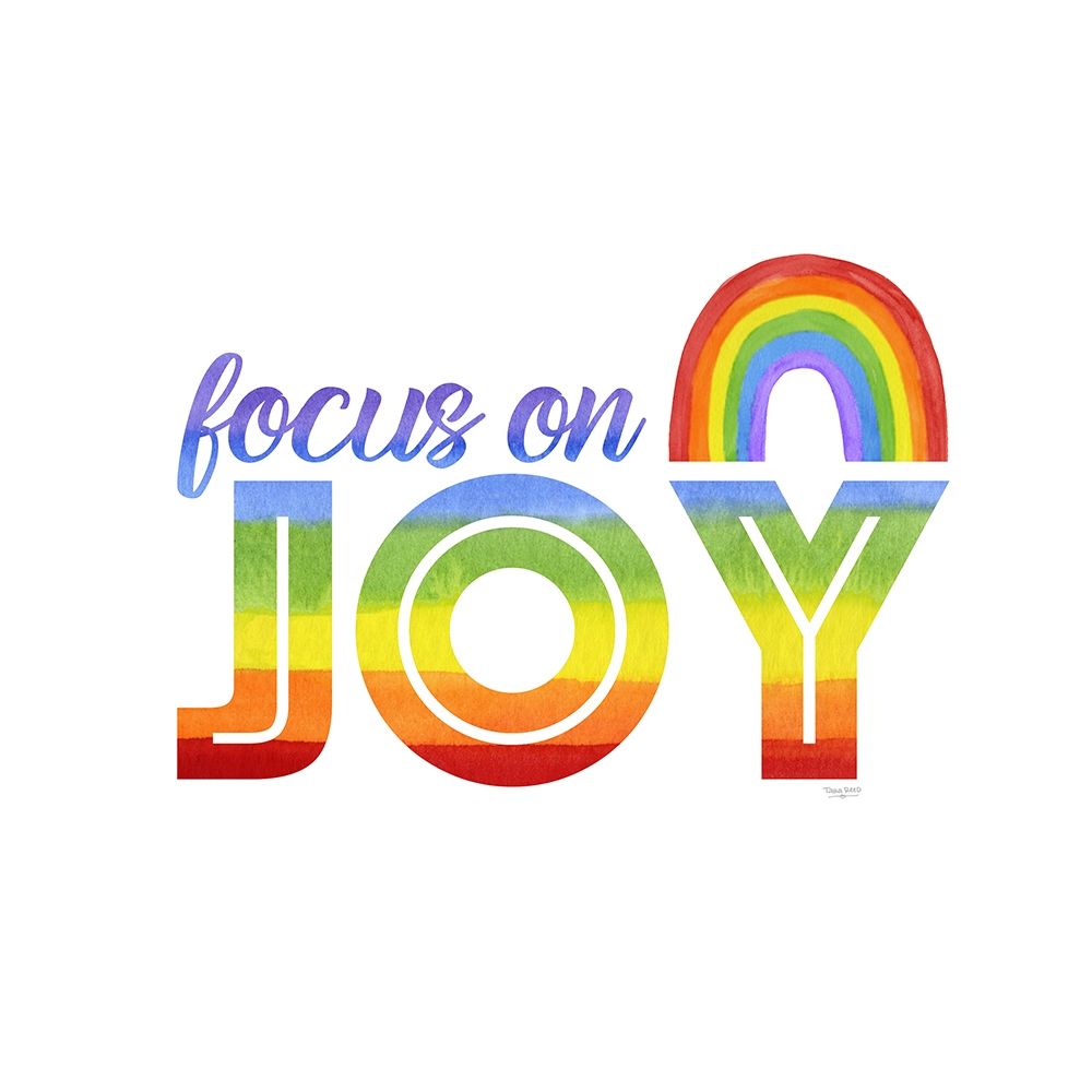 Rainbow Text I-Focus  on Joy art print by Tara Reed for $57.95 CAD