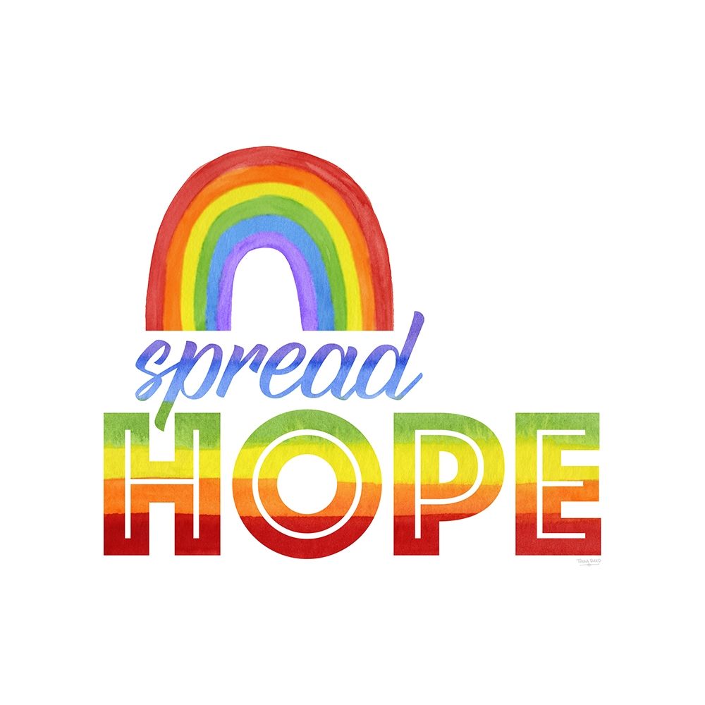 Rainbow Text V-Spread  Hope art print by Tara Reed for $57.95 CAD