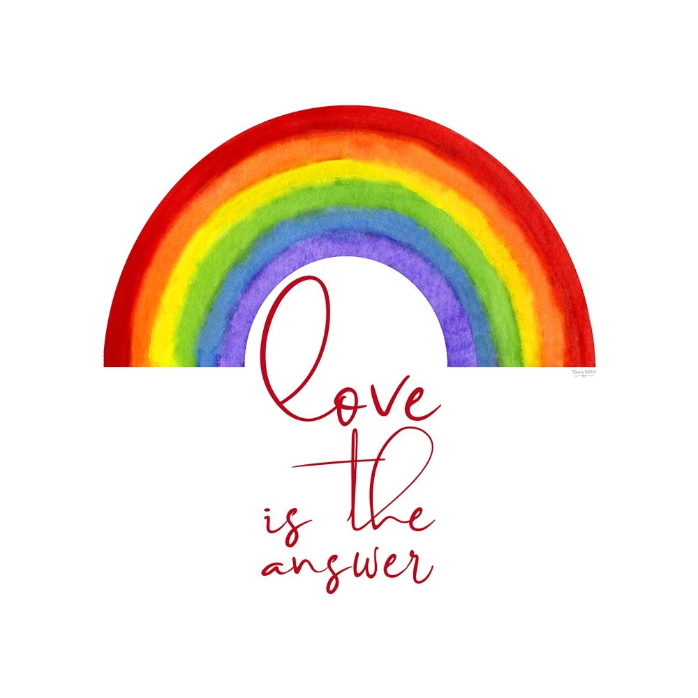 Rainbow and Sentiment  IV-Love art print by Tara Reed for $57.95 CAD