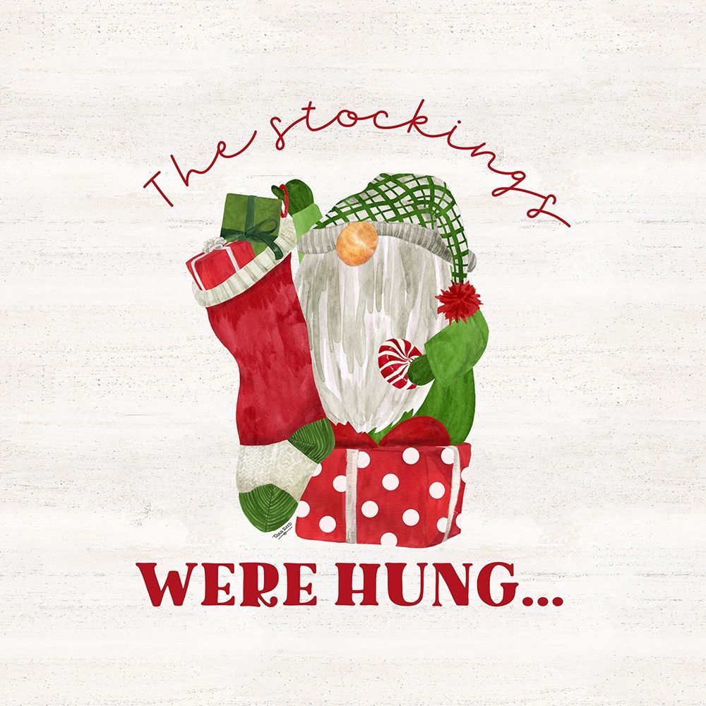 Gnome for Christmas Sentiment VIII-Stockings art print by Tara Reed for $57.95 CAD