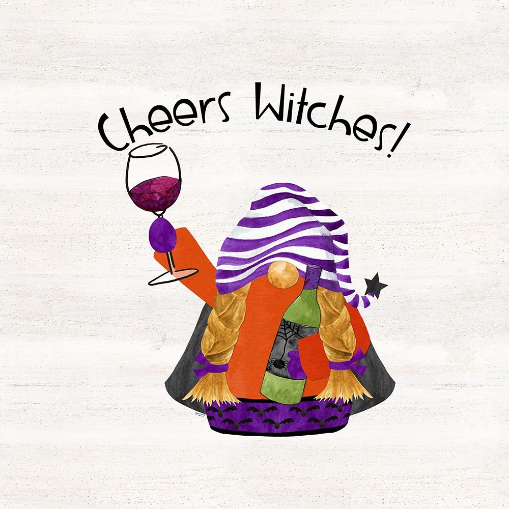 Gnomes of Halloween Sentiment III-Cheers art print by Tara Reed for $57.95 CAD