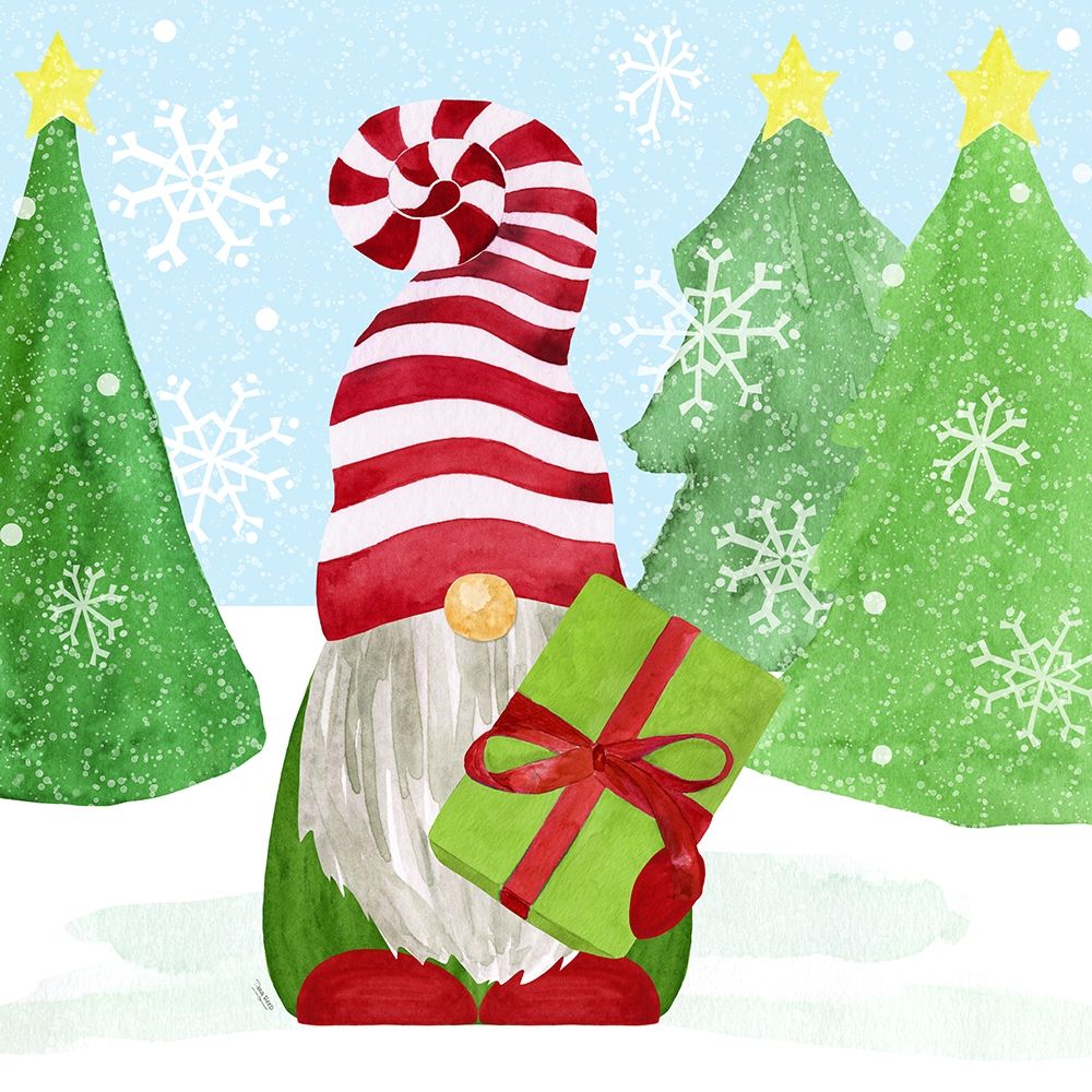 Gnome for Christmas blue II-Gifts art print by Tara Reed for $57.95 CAD