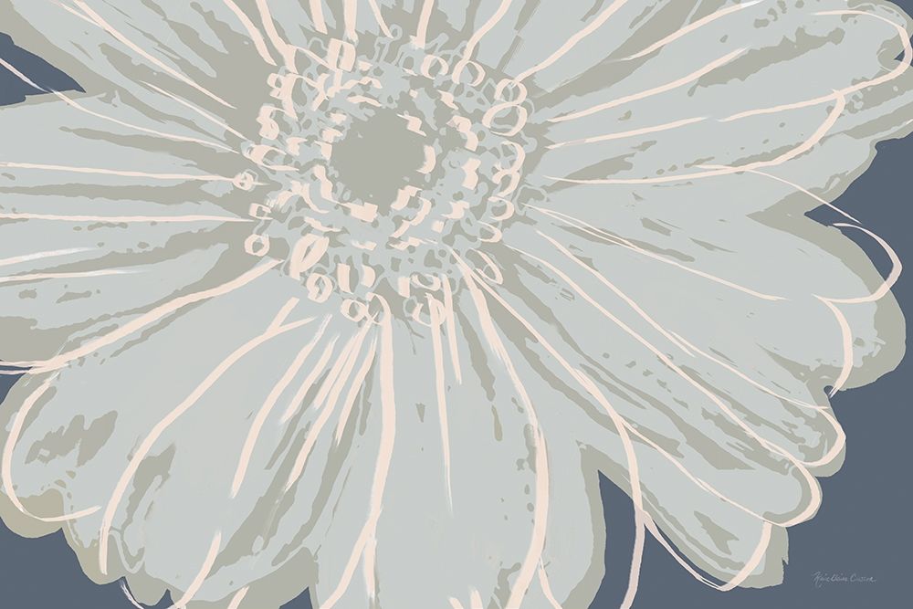 Flower Pop Sketch VIII-Blue BG art print by Marie-Elaine Cusson for $57.95 CAD