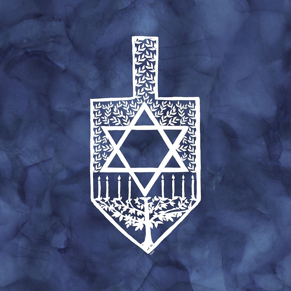 Festival of Lights blue I-Dreidel art print by Tara Reed for $57.95 CAD