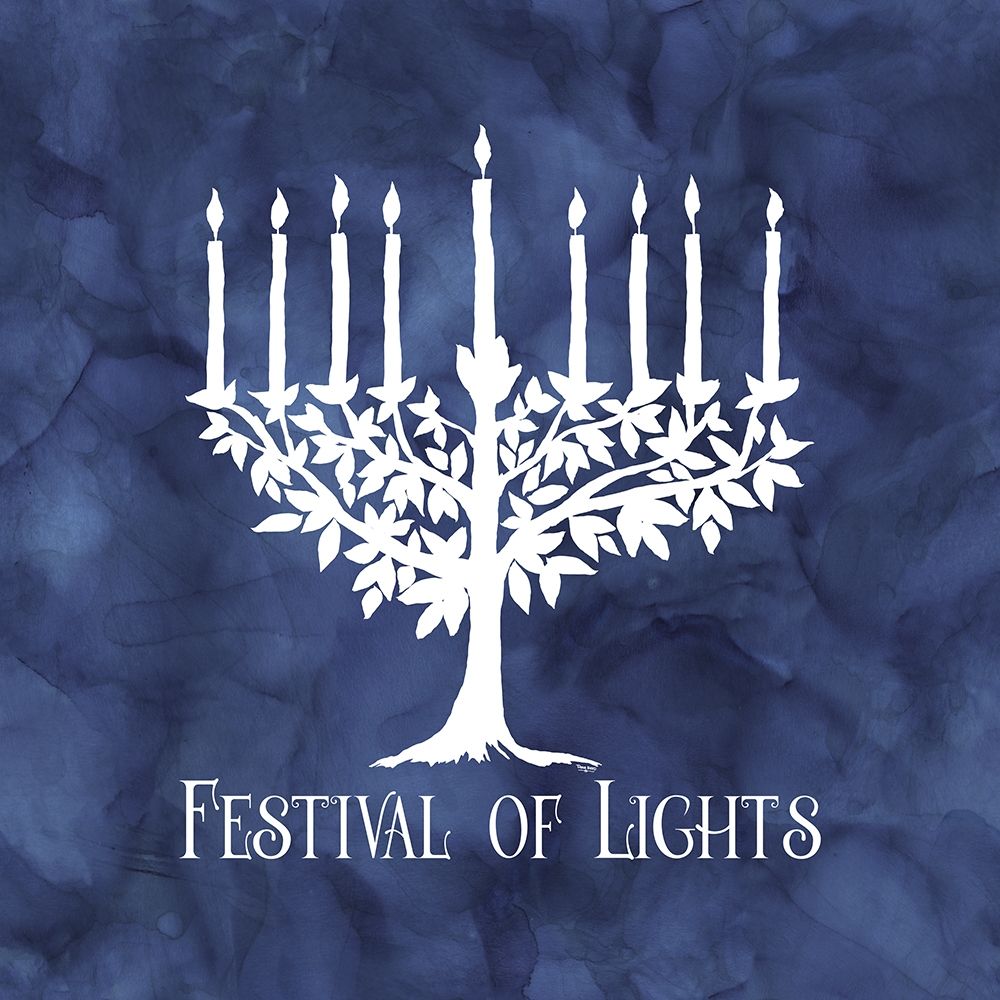 Festival of Lights blue IV-Menorah art print by Tara Reed for $57.95 CAD