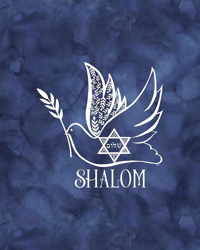 Festival of Lights blue portrait II-Shalom Dove art print by Tara Reed for $57.95 CAD