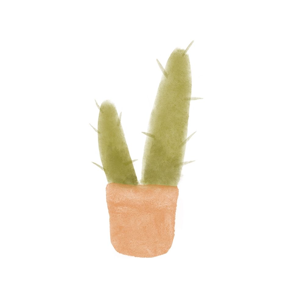 Watercolor Cactus II art print by Bannarot for $57.95 CAD