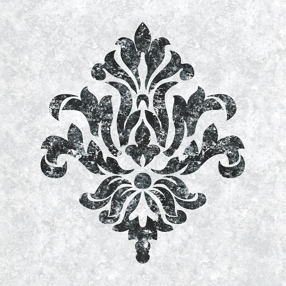Textured Damask III on white art print by Lee C for $57.95 CAD