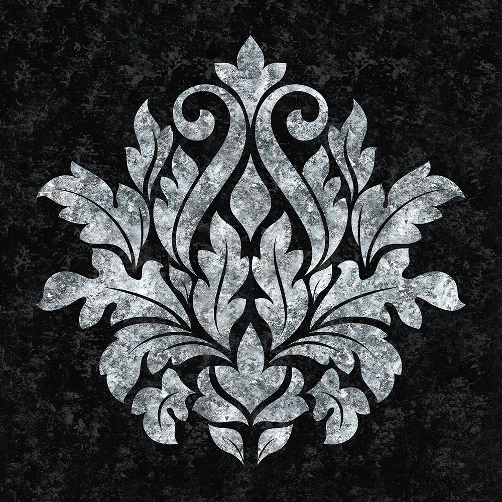 Textured Damask I on black art print by Lee C for $57.95 CAD