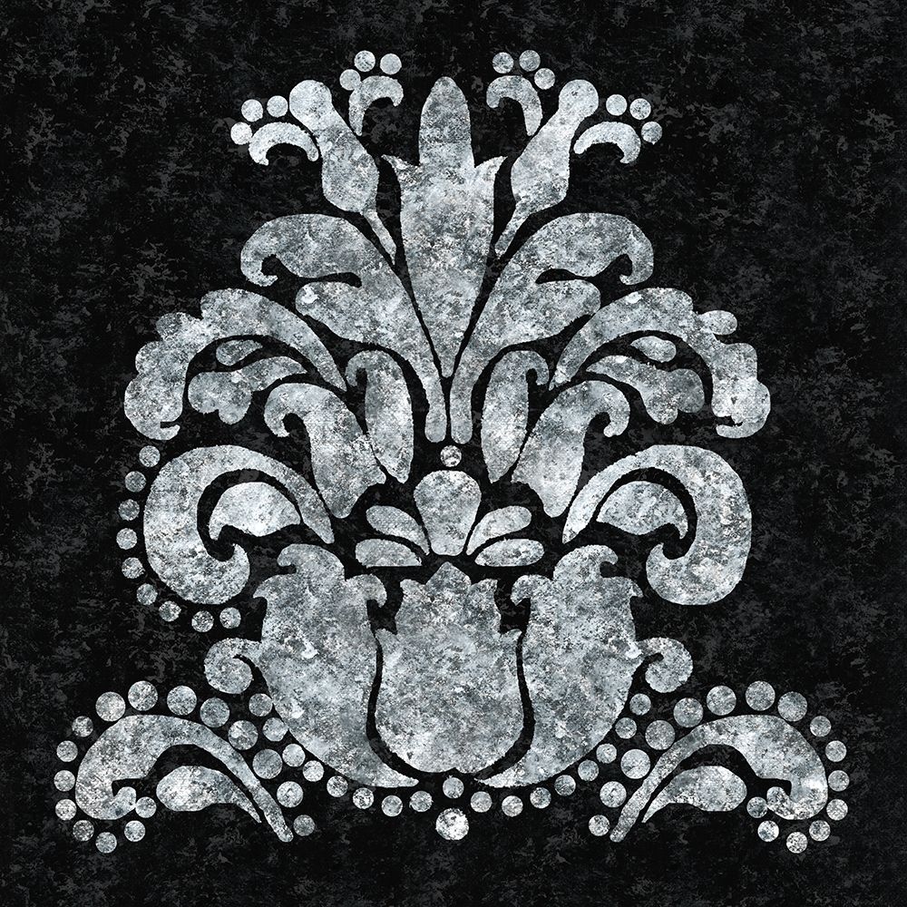 Textured Damask II on black art print by Lee C for $57.95 CAD