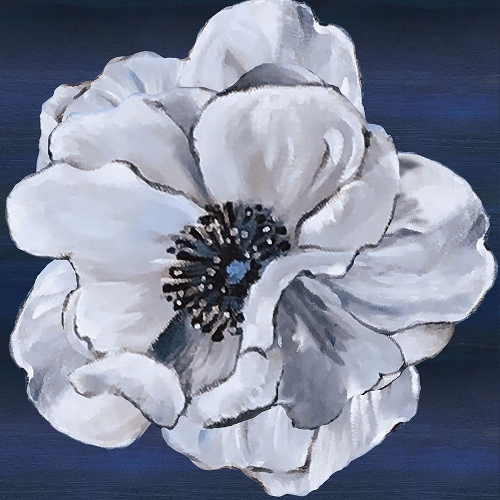 Blue and White Floral IV art print by Lee C for $57.95 CAD