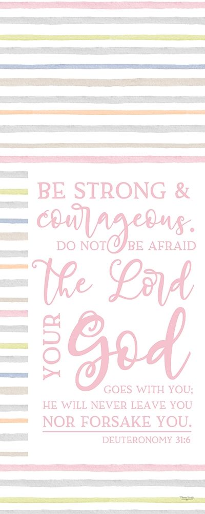 Girl Inspiration vertical II-Strong and Courageous art print by Tara Reed for $57.95 CAD