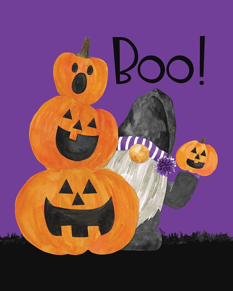 Gnomes of Halloween portrait I-Boo art print by Tara Reed for $57.95 CAD