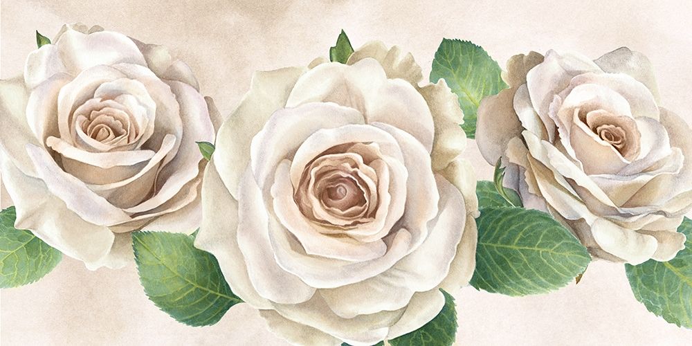 Ivory  Roses landscape I art print by Kelsey Wilson for $57.95 CAD
