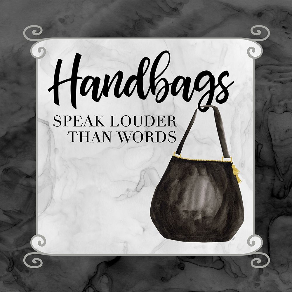 Fashion Humor XIII-Handbags Speak art print by Tara Reed for $57.95 CAD
