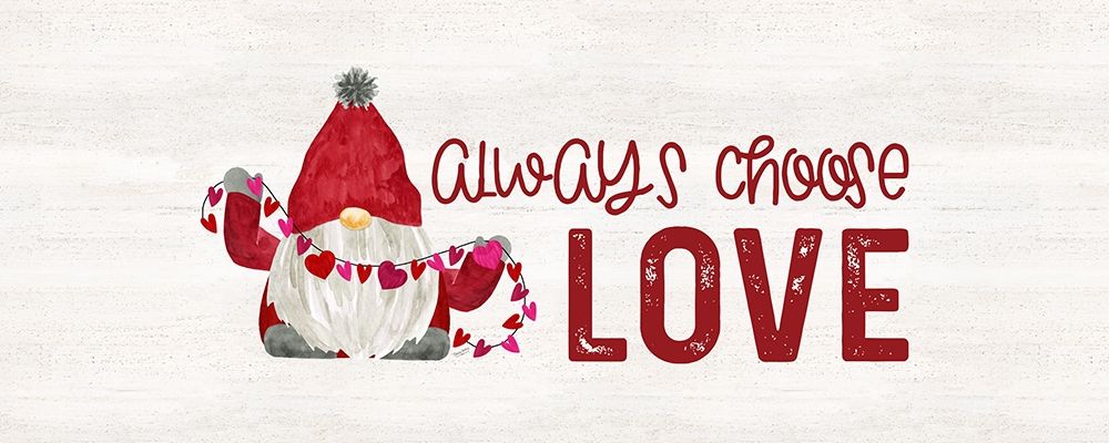 Valentine Gnomes panel I-Choose Love art print by Tara Reed for $57.95 CAD