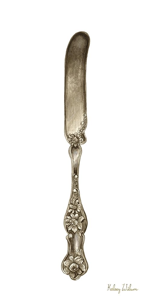 Vintage  Tableware II-Knife art print by Kelsey Wilson for $57.95 CAD