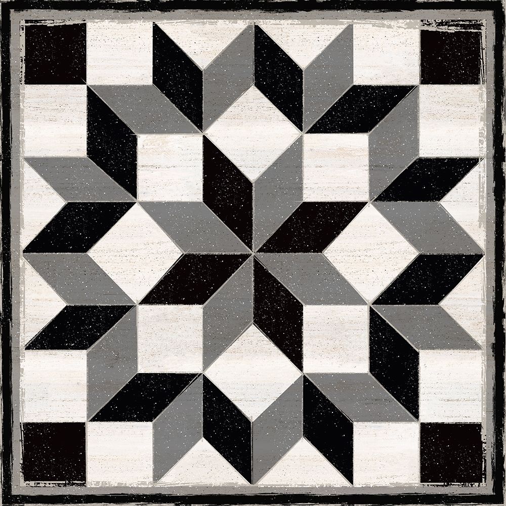 Black and  White Quilt Block I art print by Tara Reed for $57.95 CAD