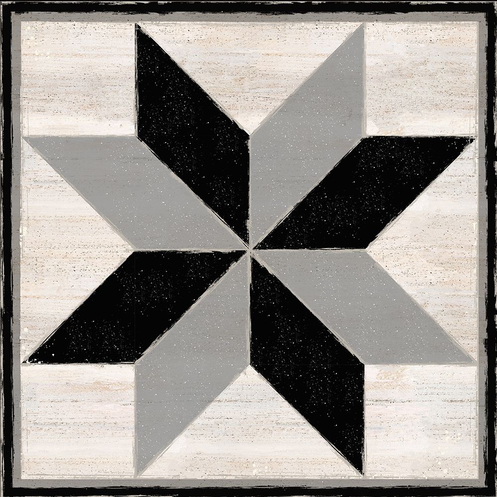 Black  and White Quilt Block II art print by Tara Reed for $57.95 CAD