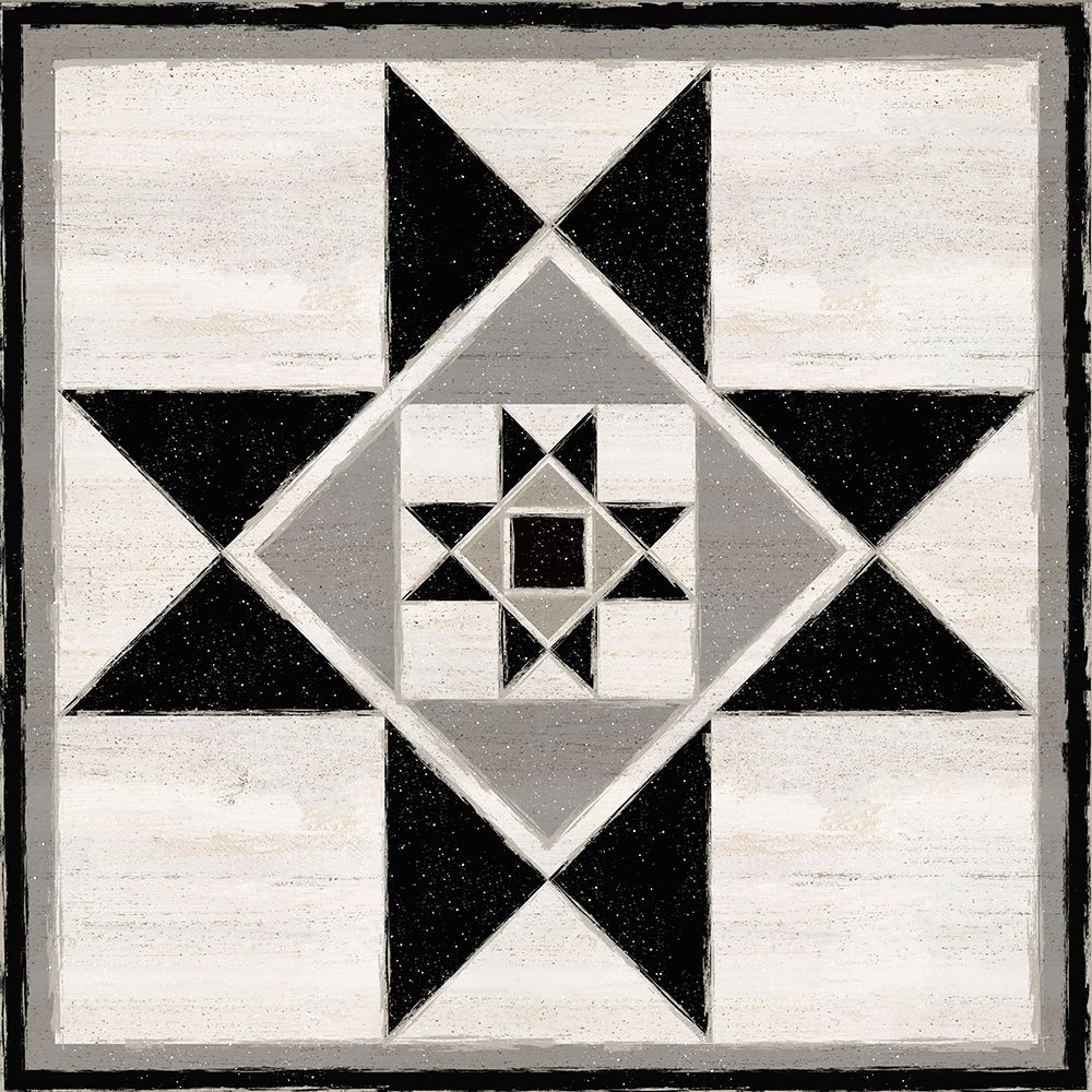 Black  and White Quilt Block III art print by Tara Reed for $57.95 CAD