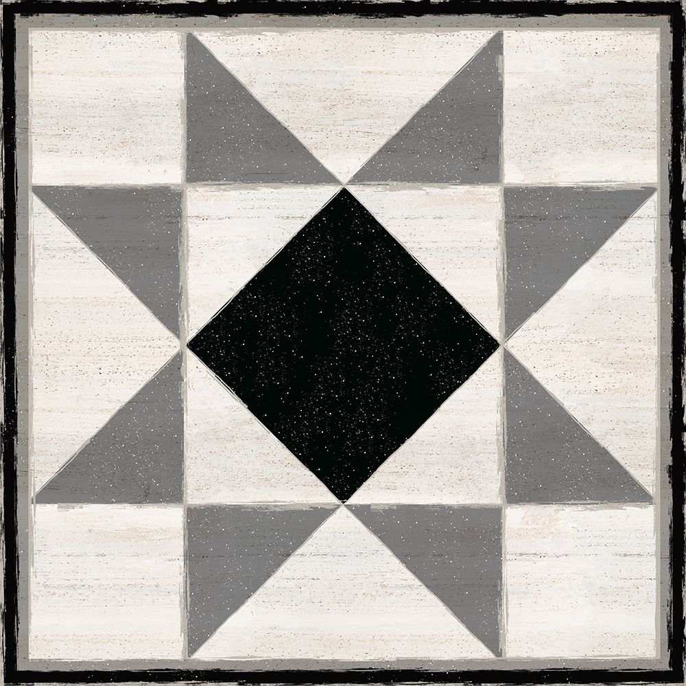 Black  and White Quilt Block IV art print by Tara Reed for $57.95 CAD