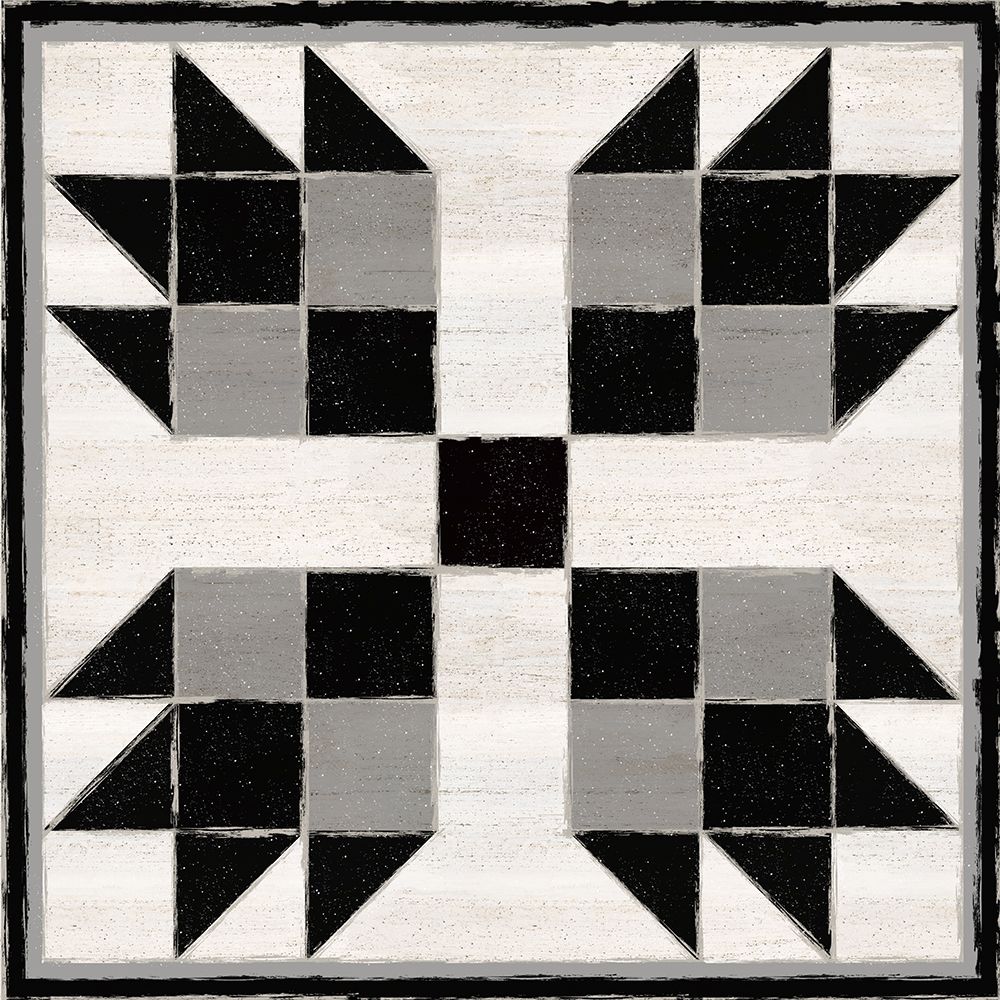 Black  and White Quilt Block VII art print by Tara Reed for $57.95 CAD