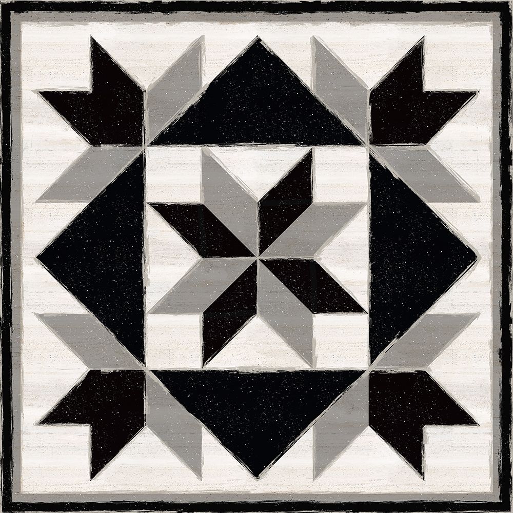 Black  and White Quilt Block IX art print by Tara Reed for $57.95 CAD