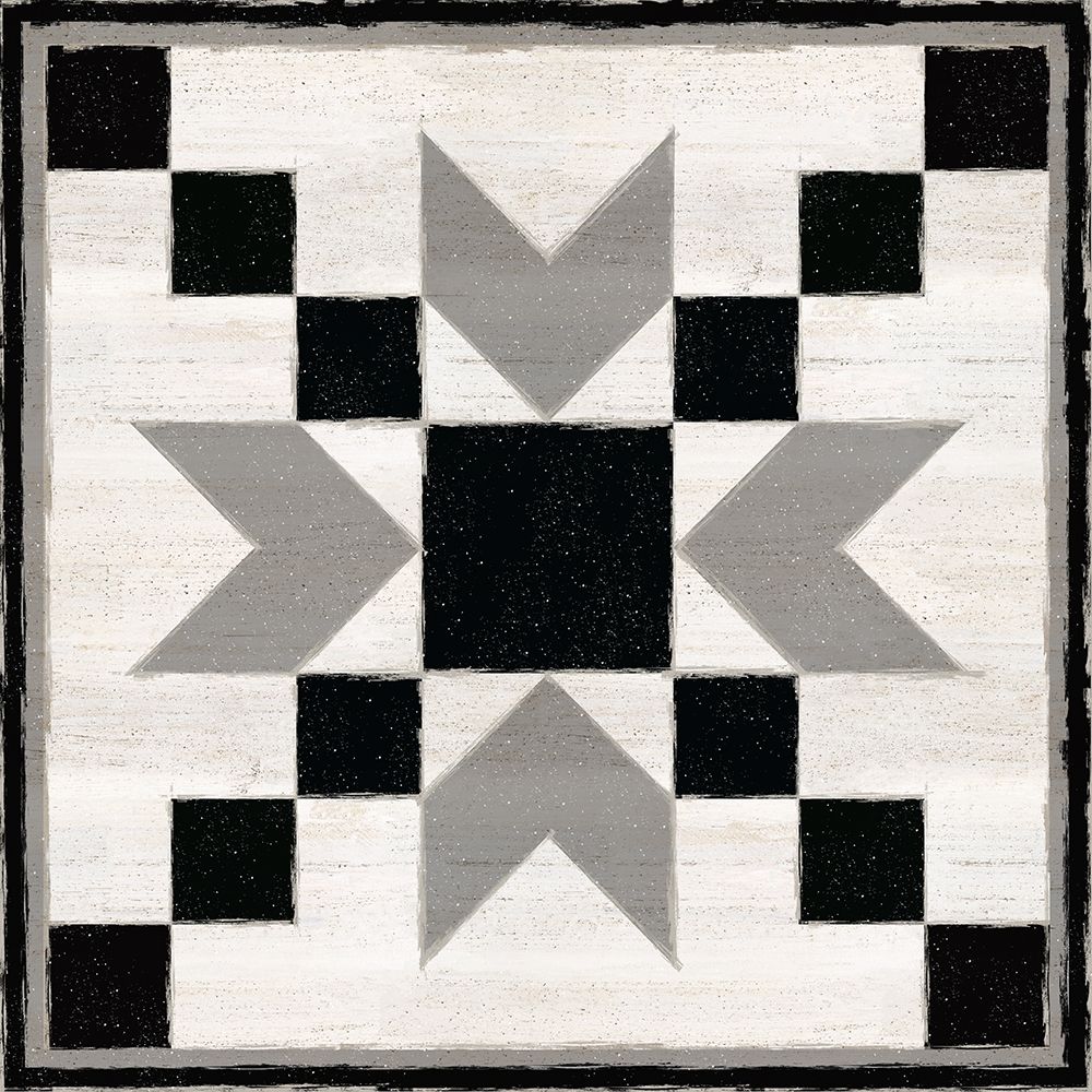 Black  and White Quilt Block XI art print by Tara Reed for $57.95 CAD
