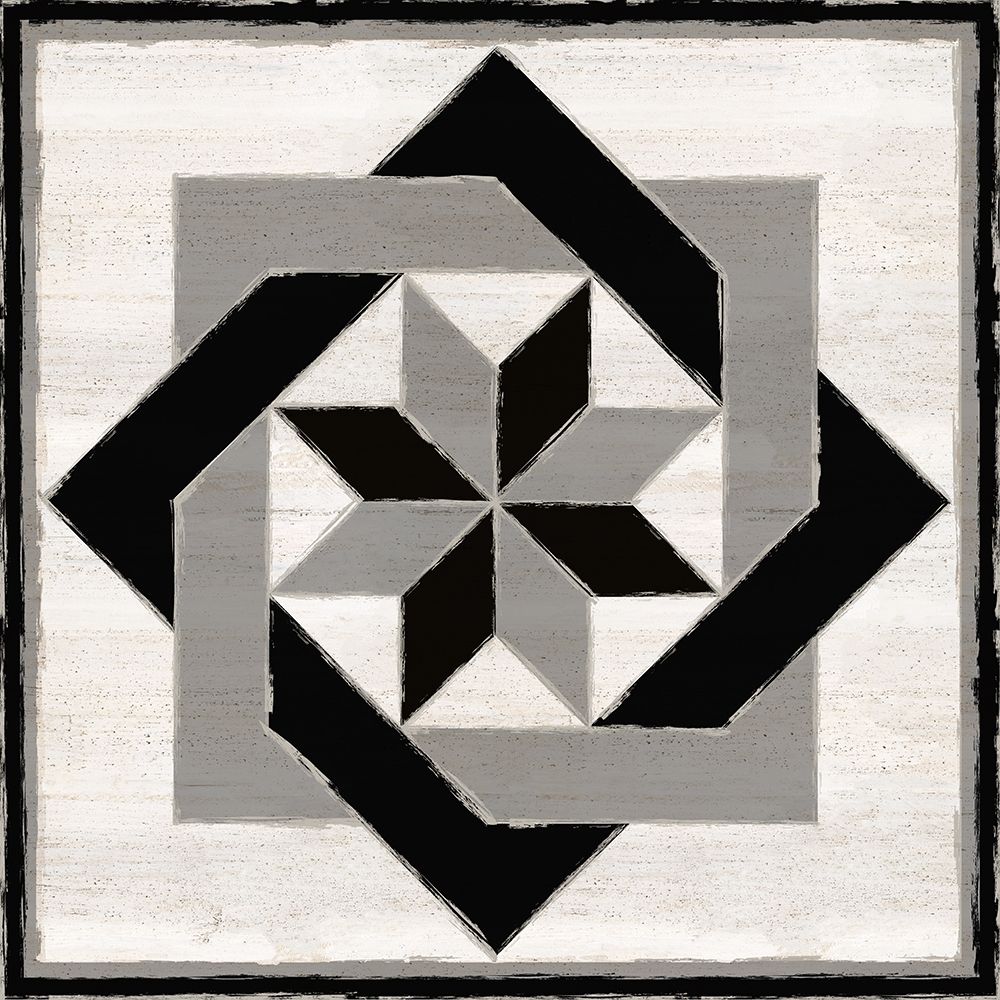 Black  and White Quilt Block XII art print by Tara Reed for $57.95 CAD