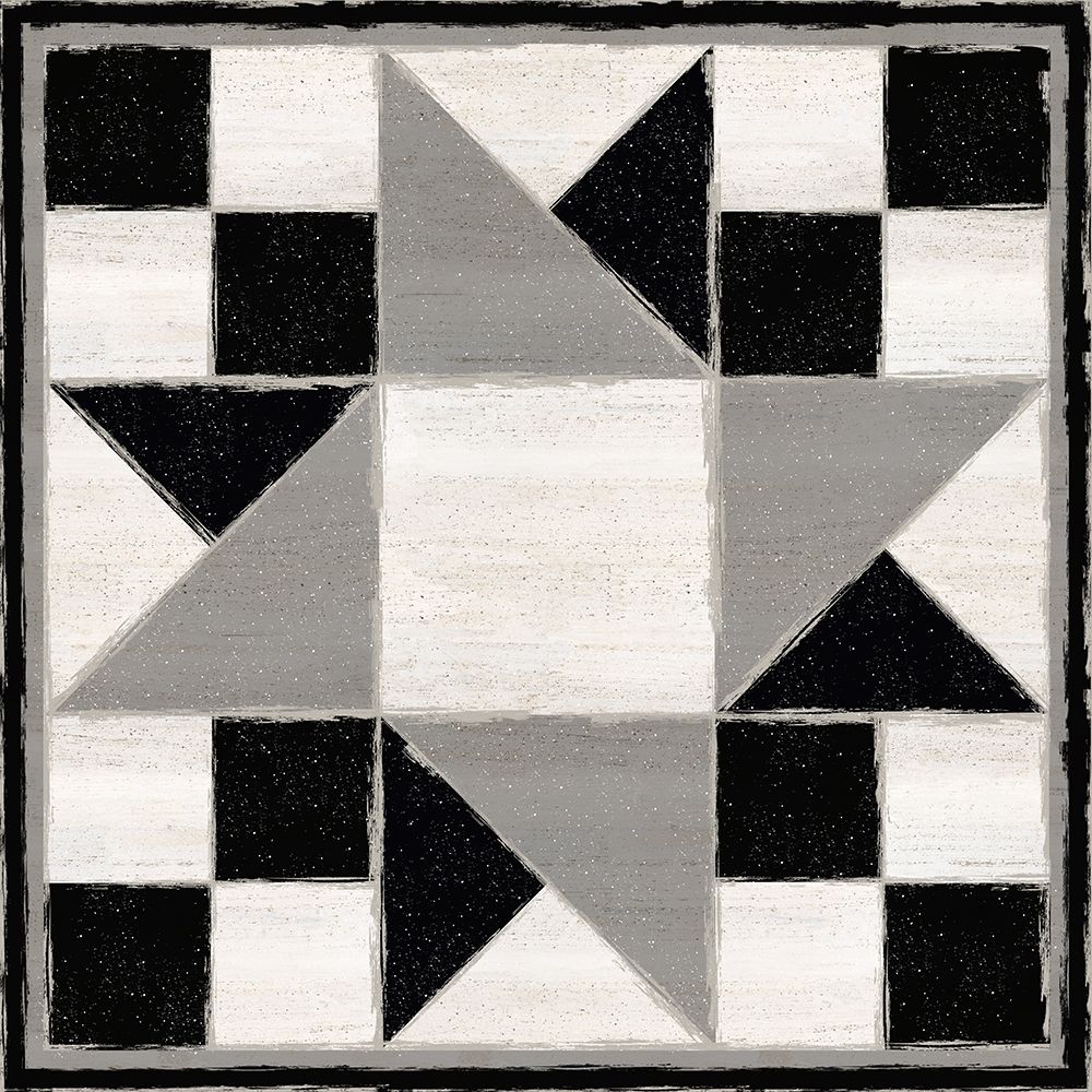 Black and  White Quilt Block XIII art print by Tara Reed for $57.95 CAD