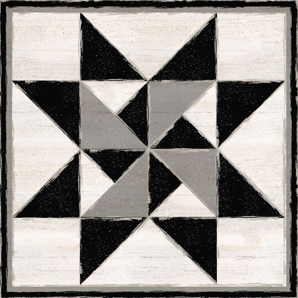 Black  and White Quilt Block XIV art print by Tara Reed for $57.95 CAD